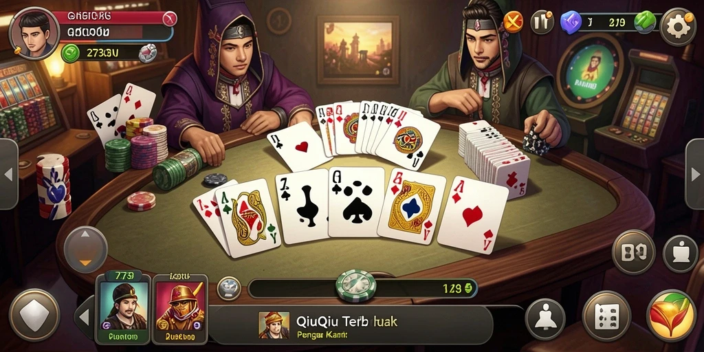 Tampilan gameplay seru pada aplikasi QiuQiu 2739.
