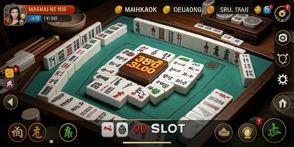 Tampilan gameplay <strong>380SLOT</strong> dengan suasana Mahjong yang menarik.