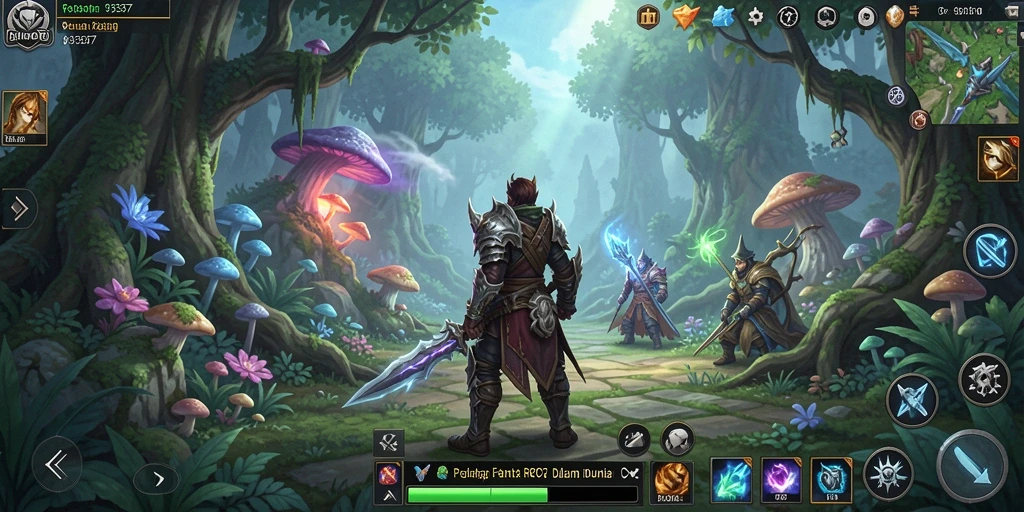 Tampilan gameplay menegangkan dalam dunia RPG yang menakjubkan.