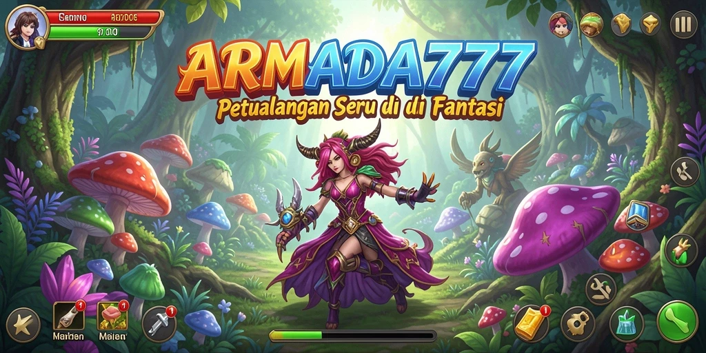 Tangkapan layar utama ARMADA777 menunjukkan aksi seru dalam permainan Adventure.