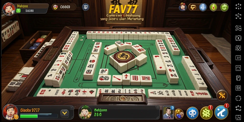 Tampilan gameplay yang seru dalam game Mahjong FAV77.