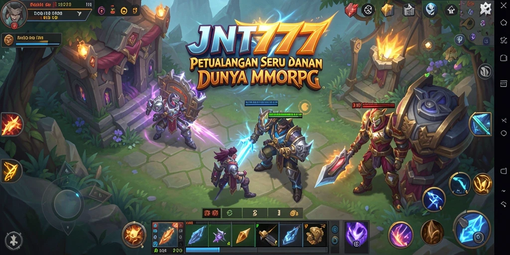 Gameplay JNT777 menampilkan pertarungan seru dan lingkungan fantastis.