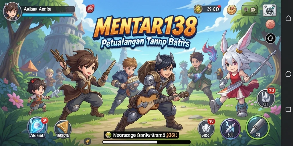 Gameplay MENTARI138 yang epik dan karakter anime yang keren.