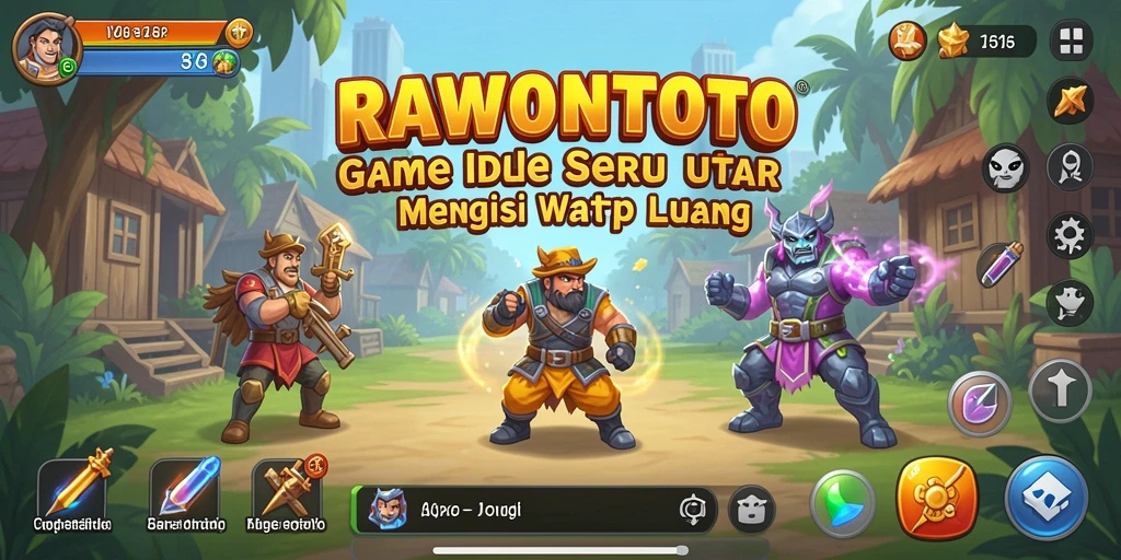 Tampilan gameplay <strong>RAWONTOTO</strong> yang menarik dengan mekanik Idle yang sederhana.