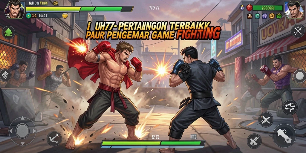 Gameplay UH77 menampilkan karakter bertarung dengan grafis menawan.