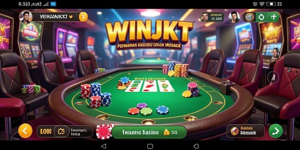 Screenshot WINJKT menampilkan gameplay Kasino yang mendebarkan dan menarik.
